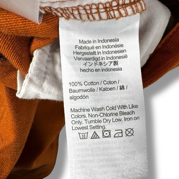 J Crew Factory Cotton Camp Straight Leg Pants, Terracotta Orange, Size 12, NWOT - Picture 6 of 11